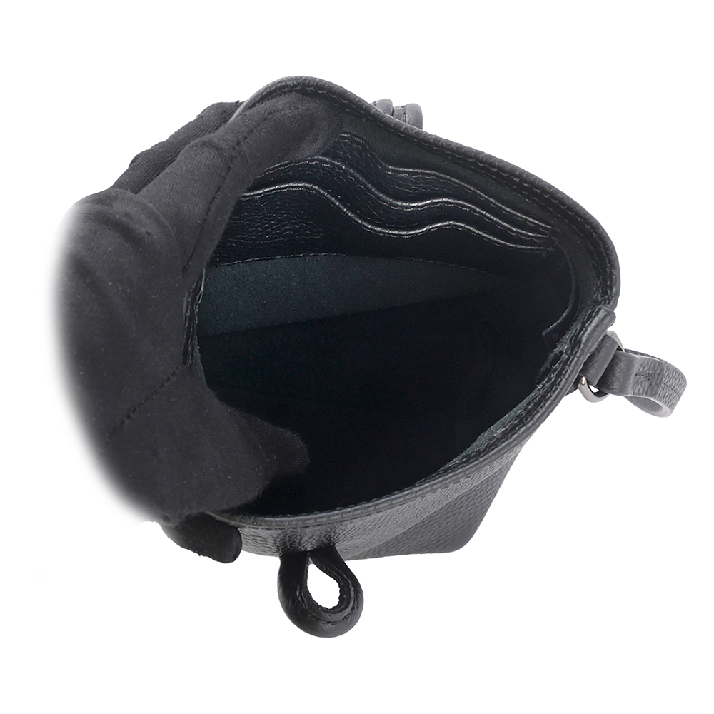 【LONGCHAMP】ROSEAU XS 竹節釦牛皮迷你斜背包(黑色) 10207 968 001