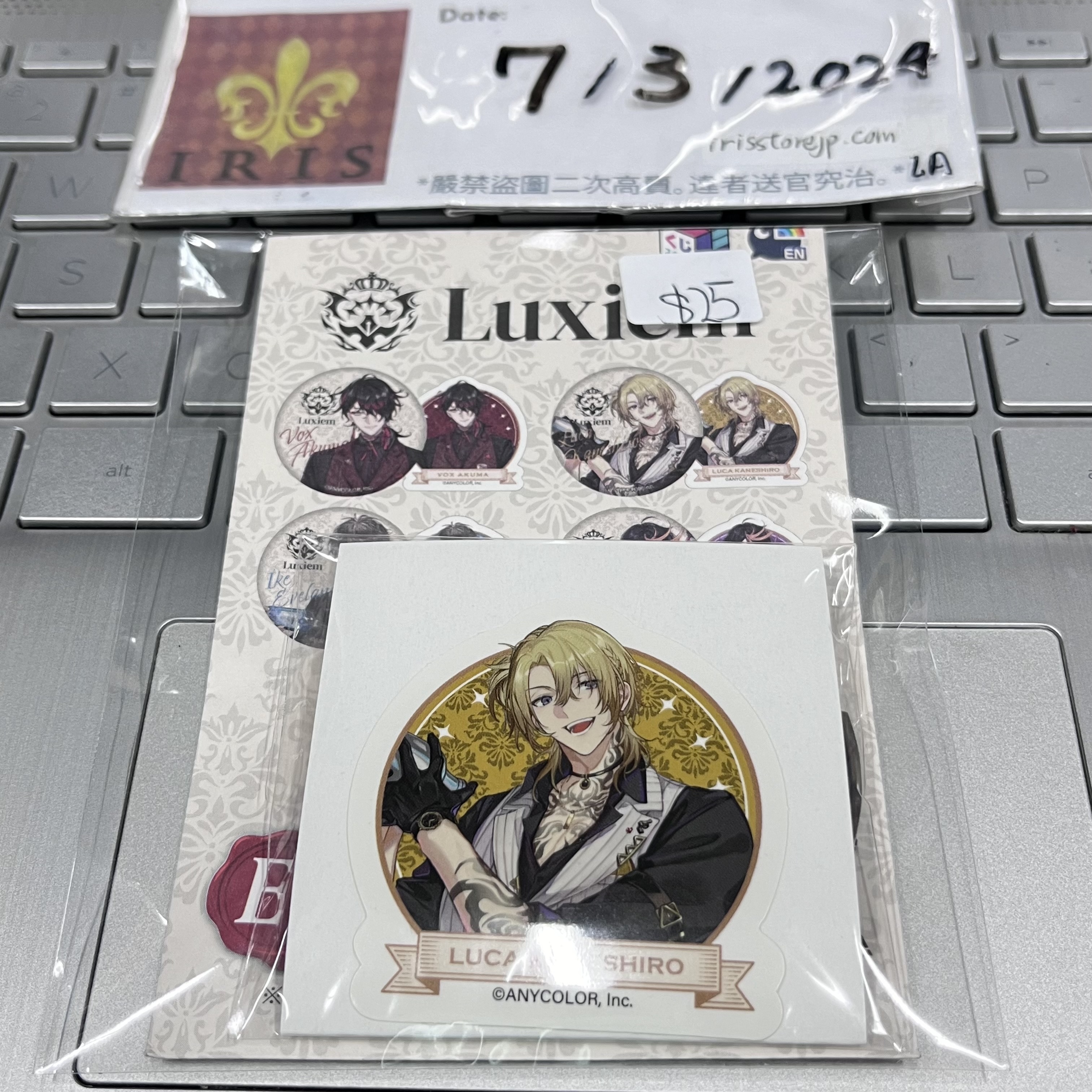 彩虹社 LUCA 襟章 貼紙 SET