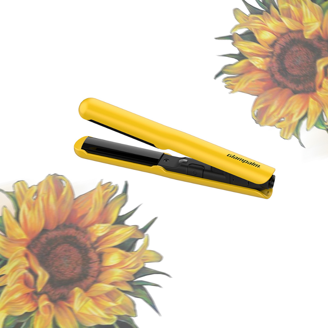 Glampalm GP103 Double-C 迷你造型夾 [弧形板面] [向日葵黃色] - 1年保養