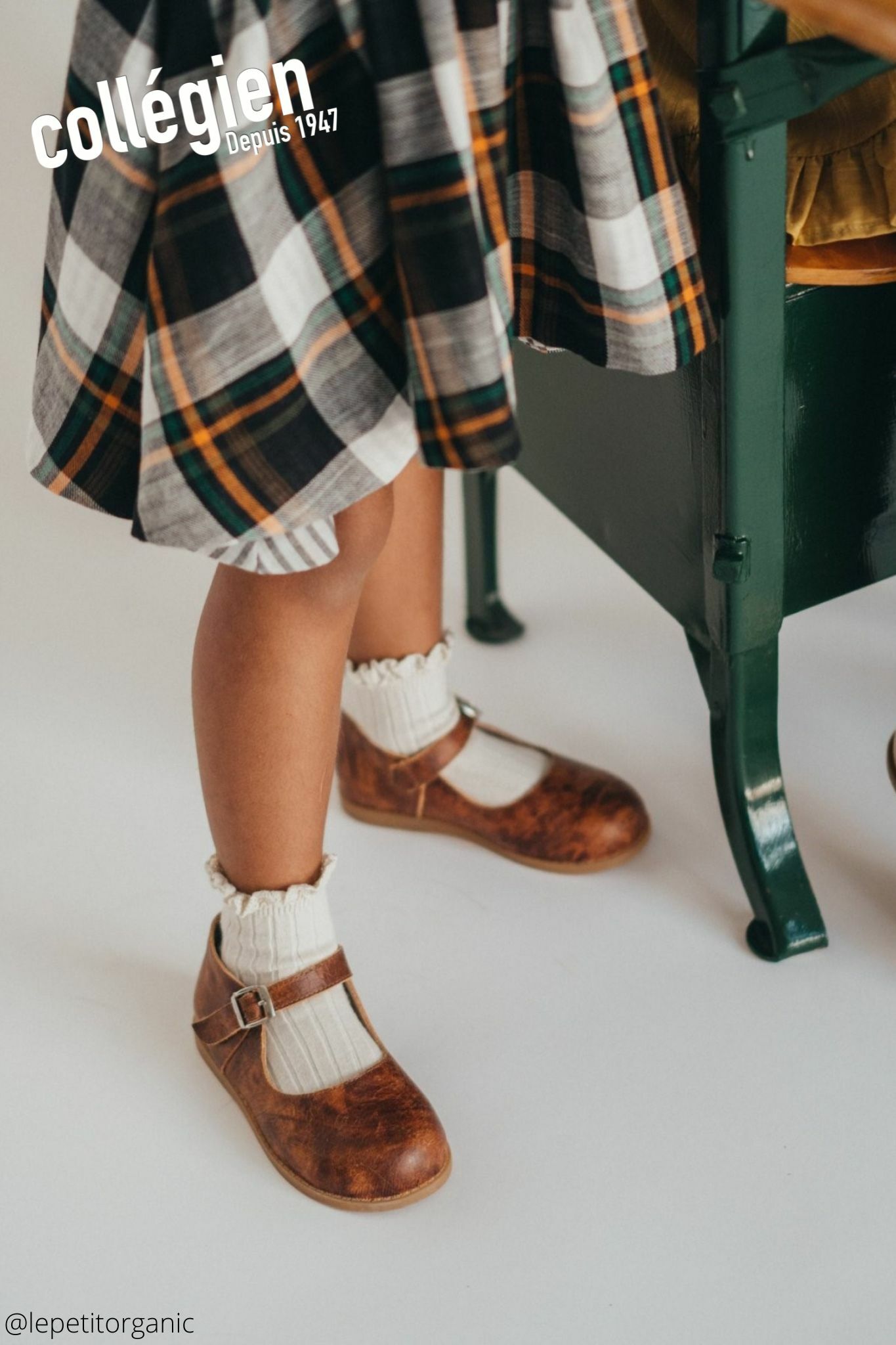 COLLÉGIEN - Lili Lace Trim Ribbed Ankle Socks（Blanc Neige）