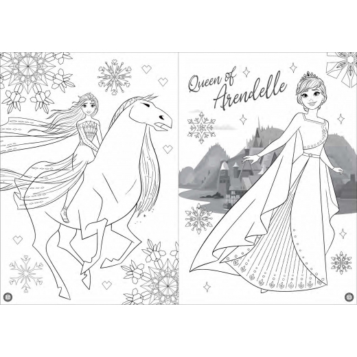 《 Disney 迪士尼 公主 》 8色花瓣蠟筆畫 冰雪奇緣