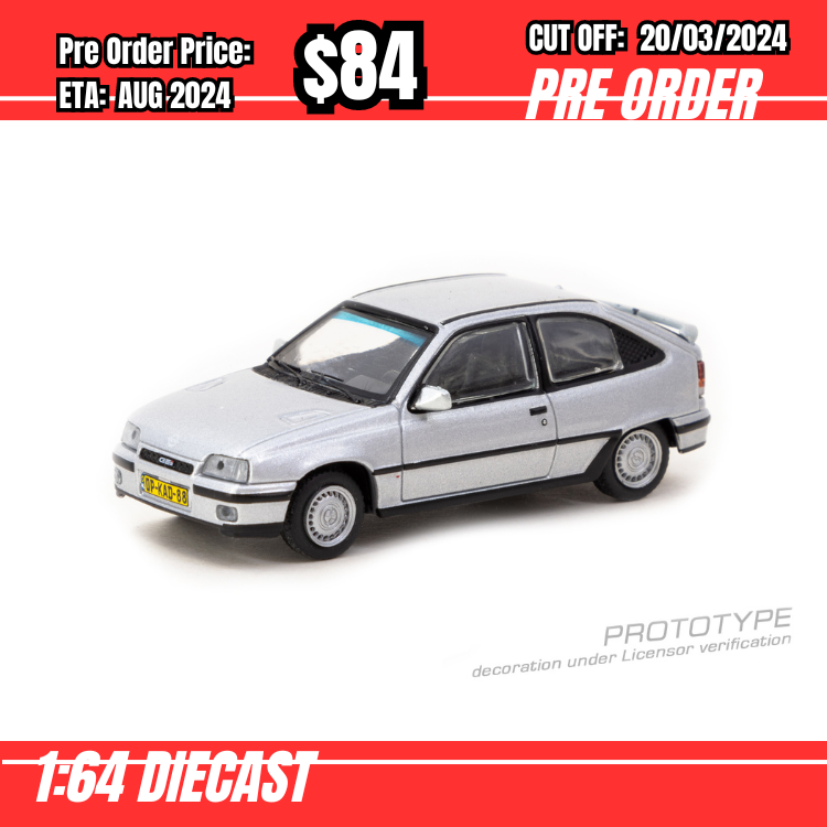 PO-$84  * Tarmac * 1:64 Opel Kadett GSi Silver [OD07/03]