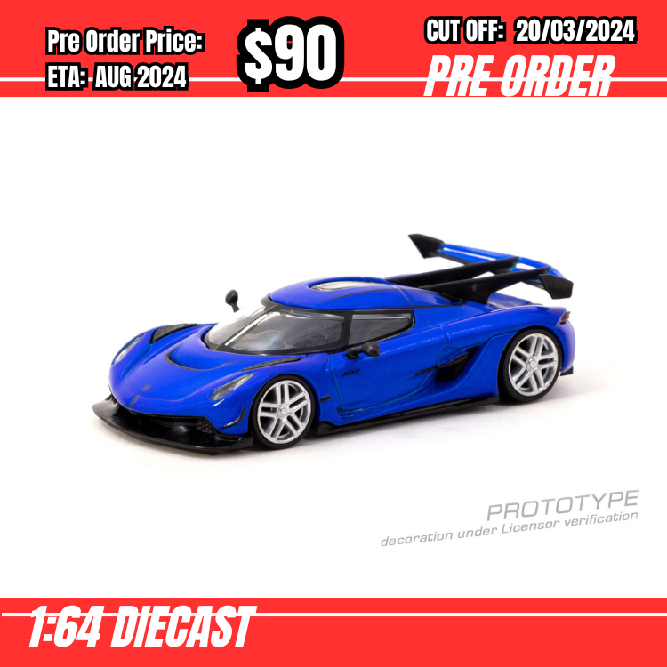 PO-$90  * Tarmac * 1:64 Koenigsegg Jesko Attack Blue [OD07/03]