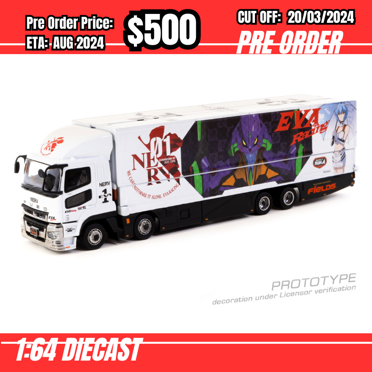 PO-$500 * Tarmac * 1:64 Mitsubishi Fuso Super Great EVA Racing [OD07/03]