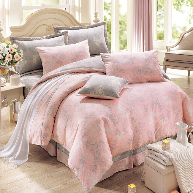 200織精梳棉七件式床罩組  | 2079 昆蒂娜 粉  | 鴻宇
