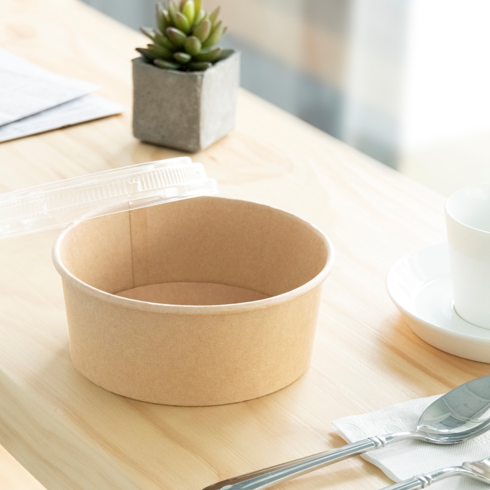 紙圓便當盒 全牛皮 900ml