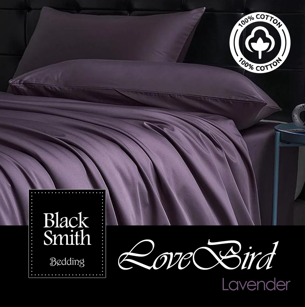 Black Smith - 3124 針埃及棉LoveBird床品套裝(薰衣草_單人/雙人/加大/特大)