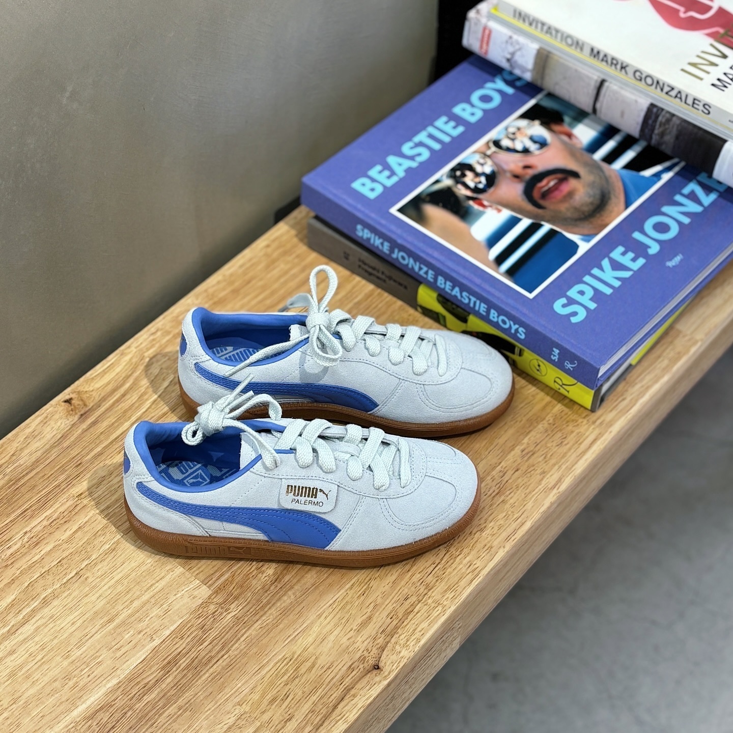 PUMA Palermo 日本新發售 焦糖奶油 米灰藍 焦糖底 復古 德訓鞋 39646304