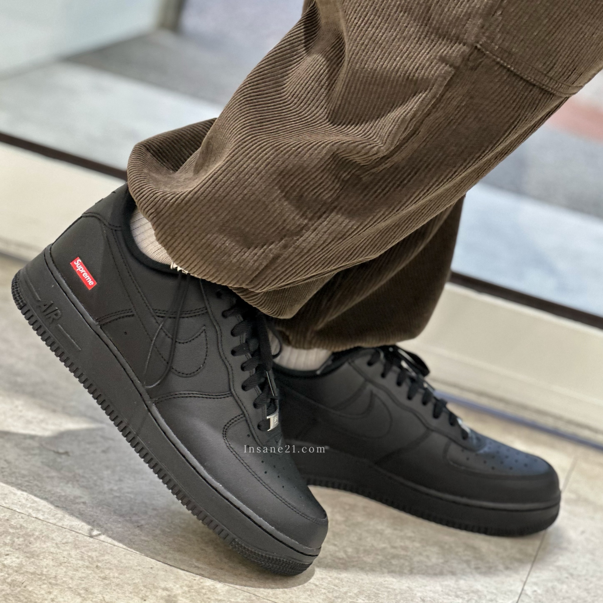 SUPREME X NIKE AIR FORCE 1 BOX LOGO 黑 聯名款 CU9225-001