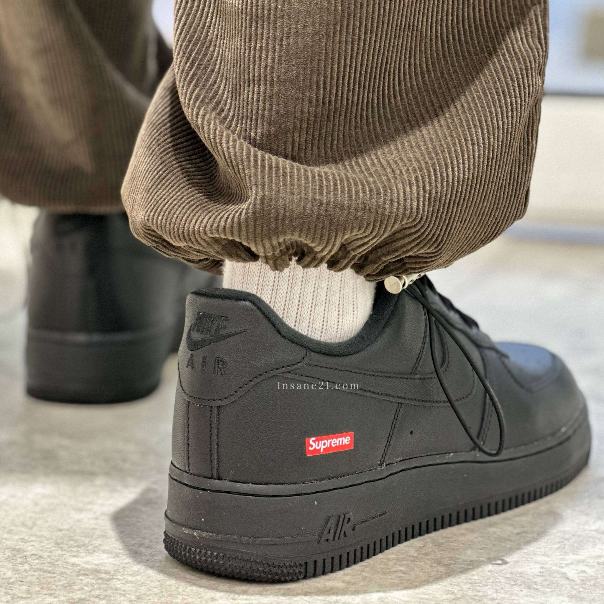 SUPREME X NIKE AIR FORCE 1 BOX LOGO 白/黑聯名款CU9225-100