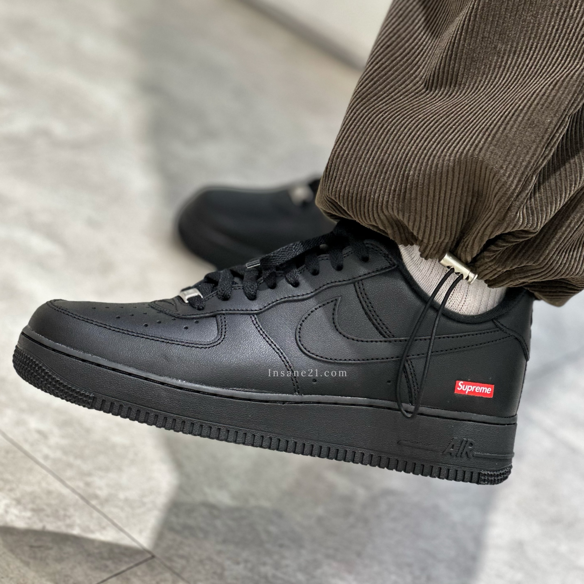 SUPREME X NIKE AIR FORCE 1 BOX LOGO 白/黑聯名款CU9225-100