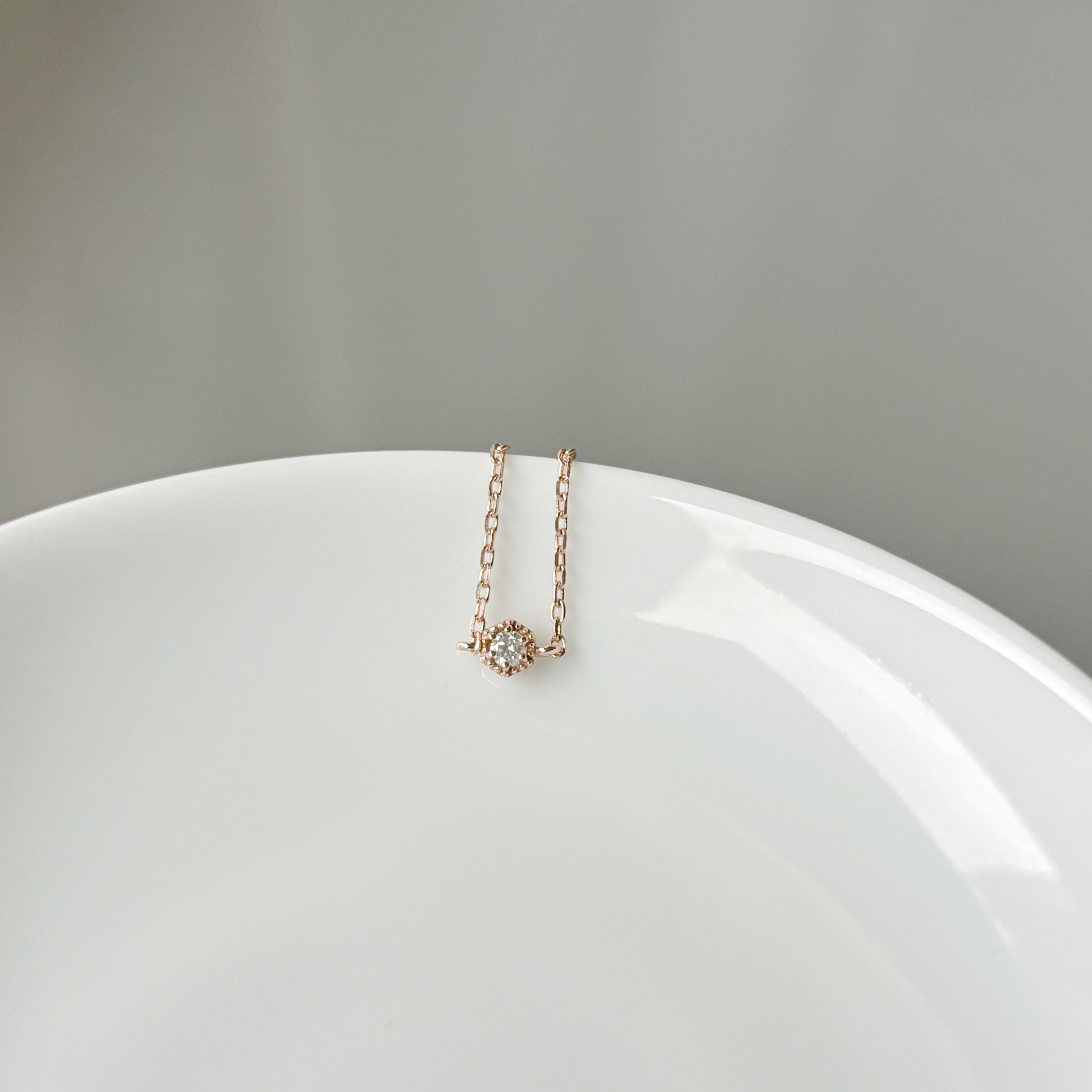 14k復古六角真鑽鍊戒