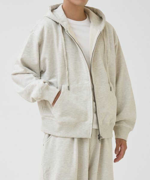 TOFFEE) 2WAY SWEAT HOOD ZIP UP | 4color