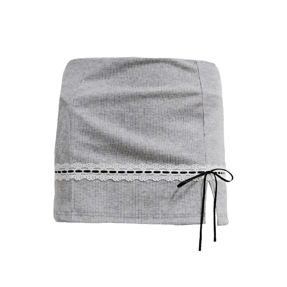 [PROJECT WAVE]  TIED LACE PANTS SKIRT