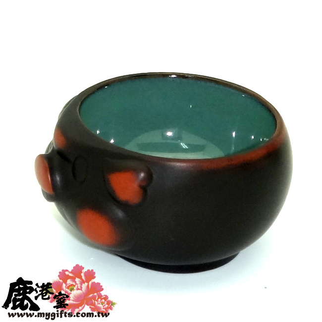 鹿港窯禮品館│紫砂陶-茶具組-意象玄機【豬博士】禮盒