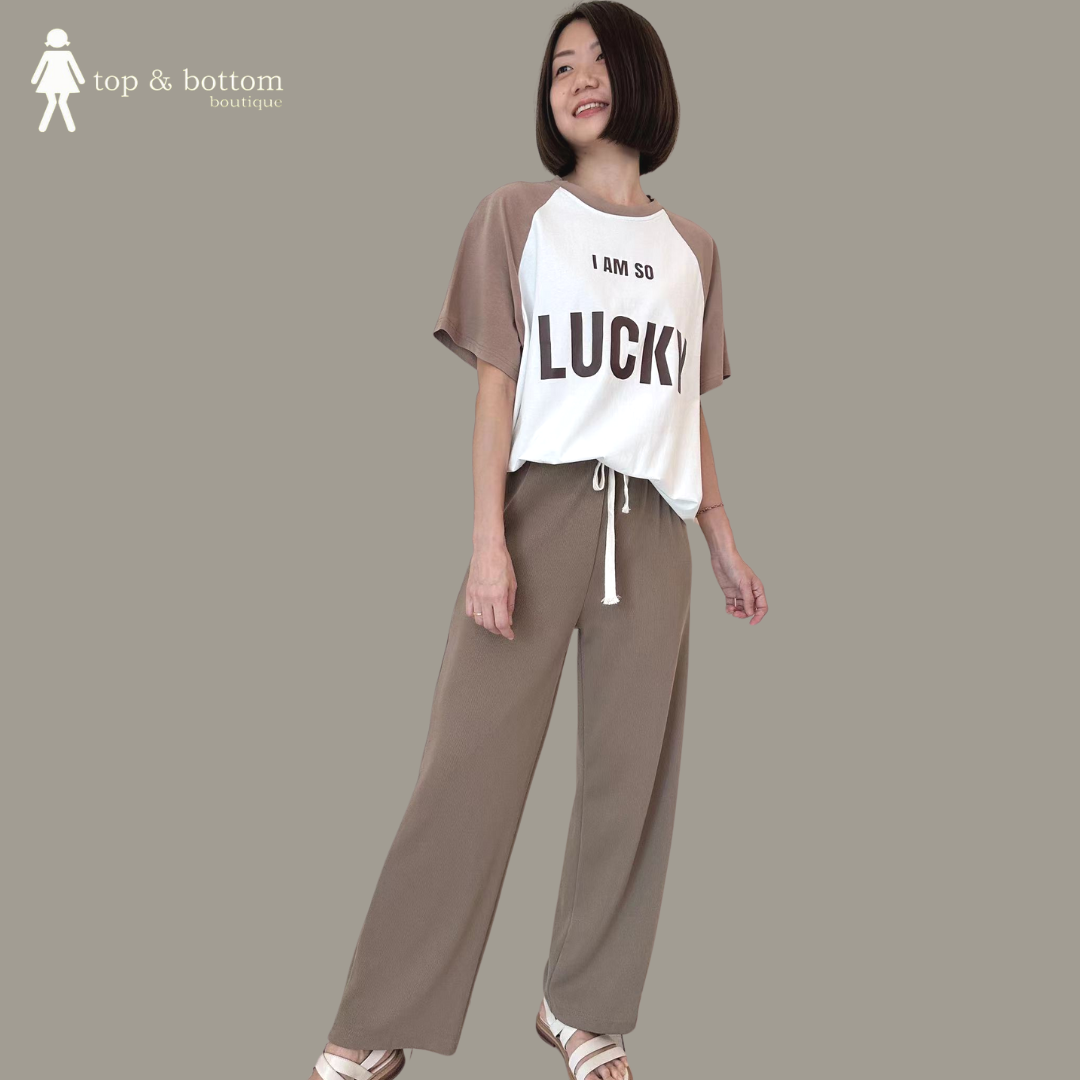 TWO TONE WORDING TEE