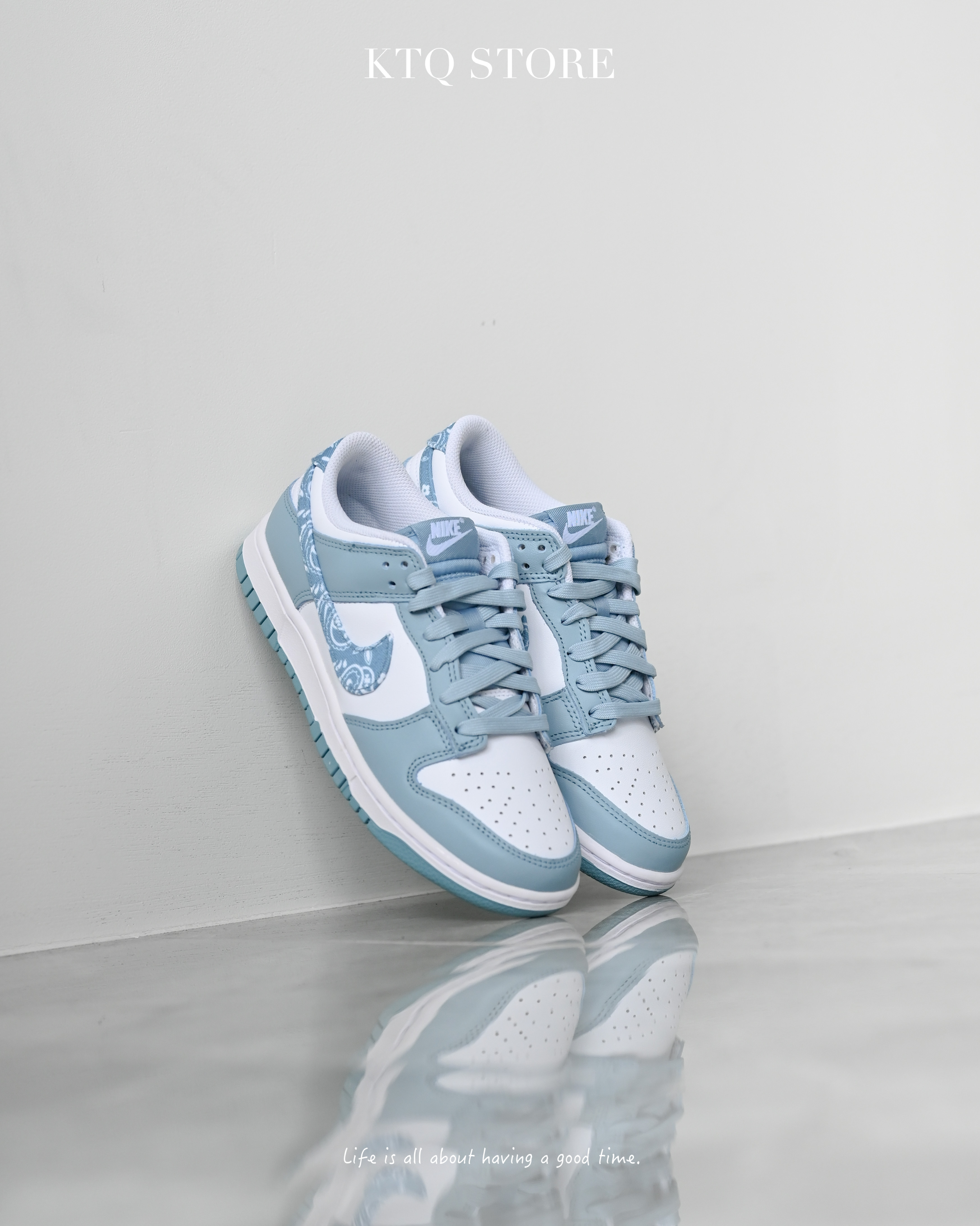KTQ STORE ‧Nike Dunk Low "Blue Paisley" 藍白變形蟲 DH4401-101