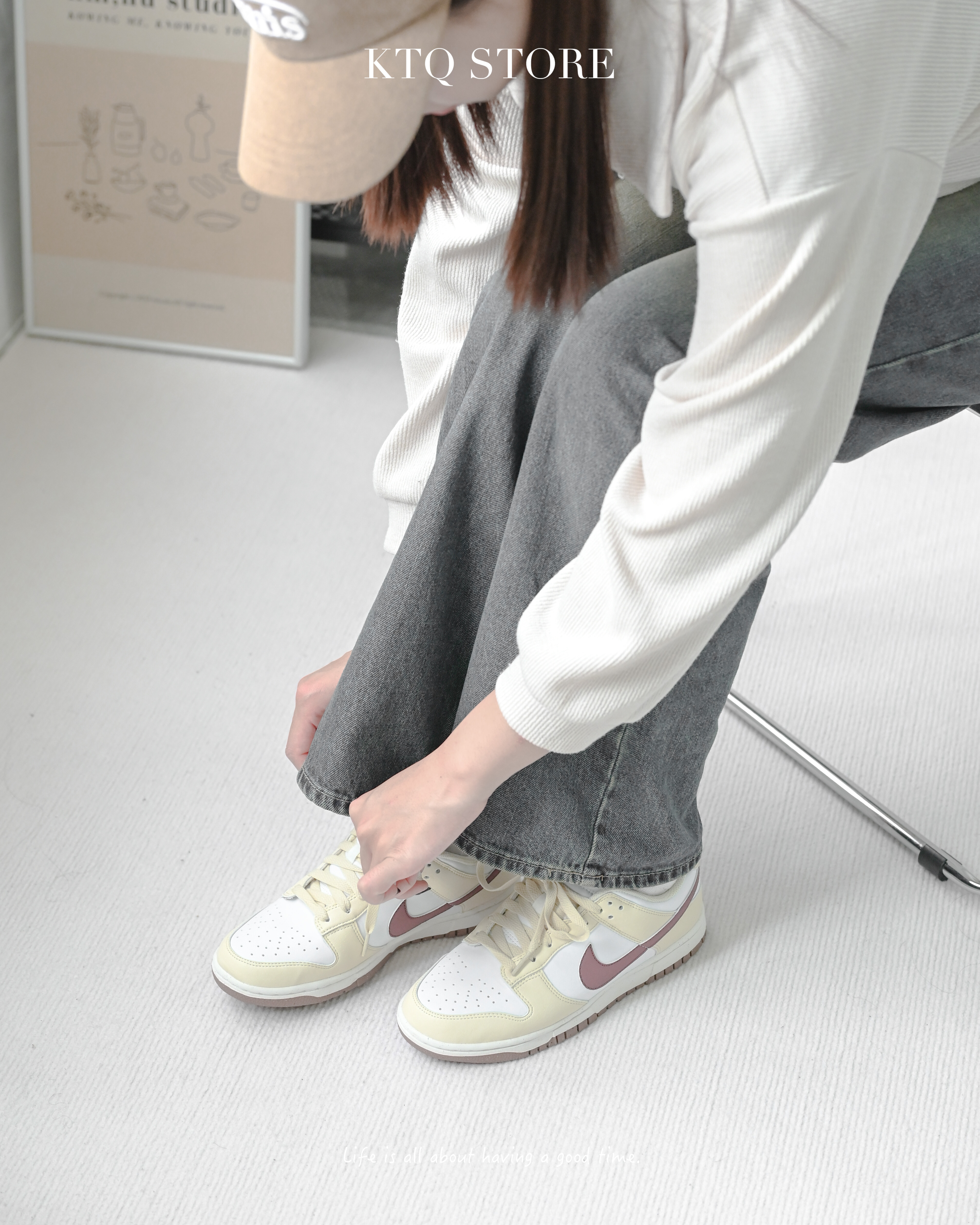 KTQ STORE ‧ NIKE DUNK LOW 櫻桃奶油 紅棕 奶油色 焦糖底 女鞋 DD1873-103