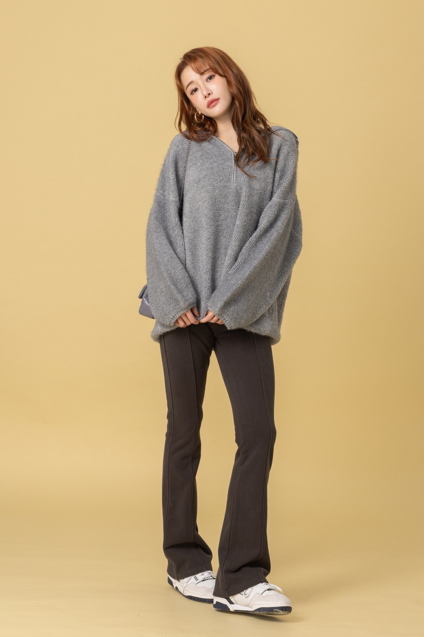 重磅微喇叭棉褲_AMISSA（炭灰）