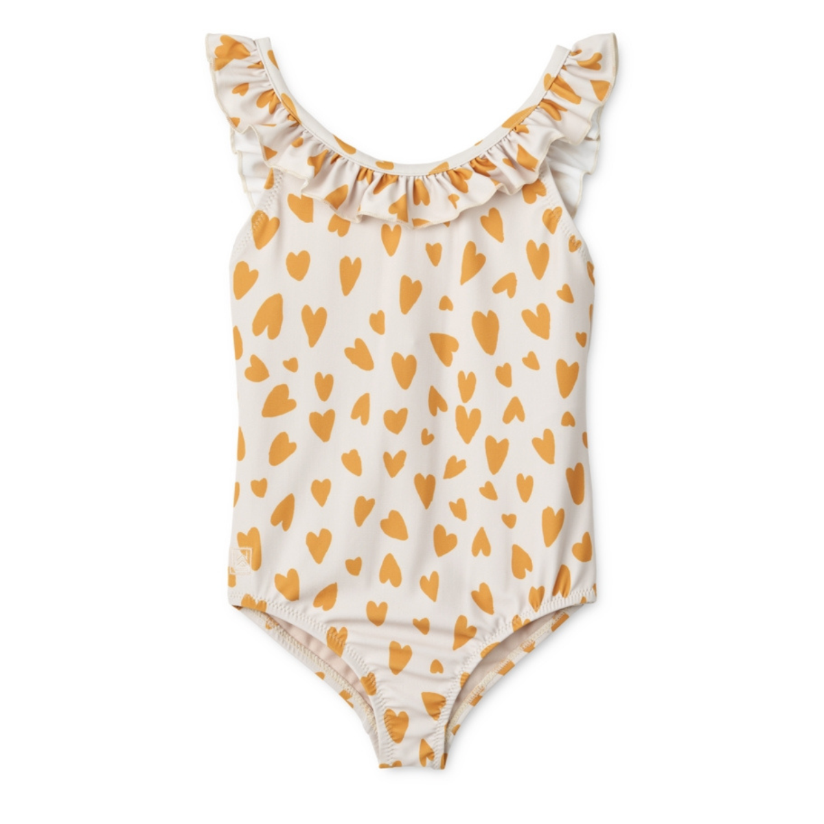 〖 Liewood 〗黃色愛心一件式泳衣