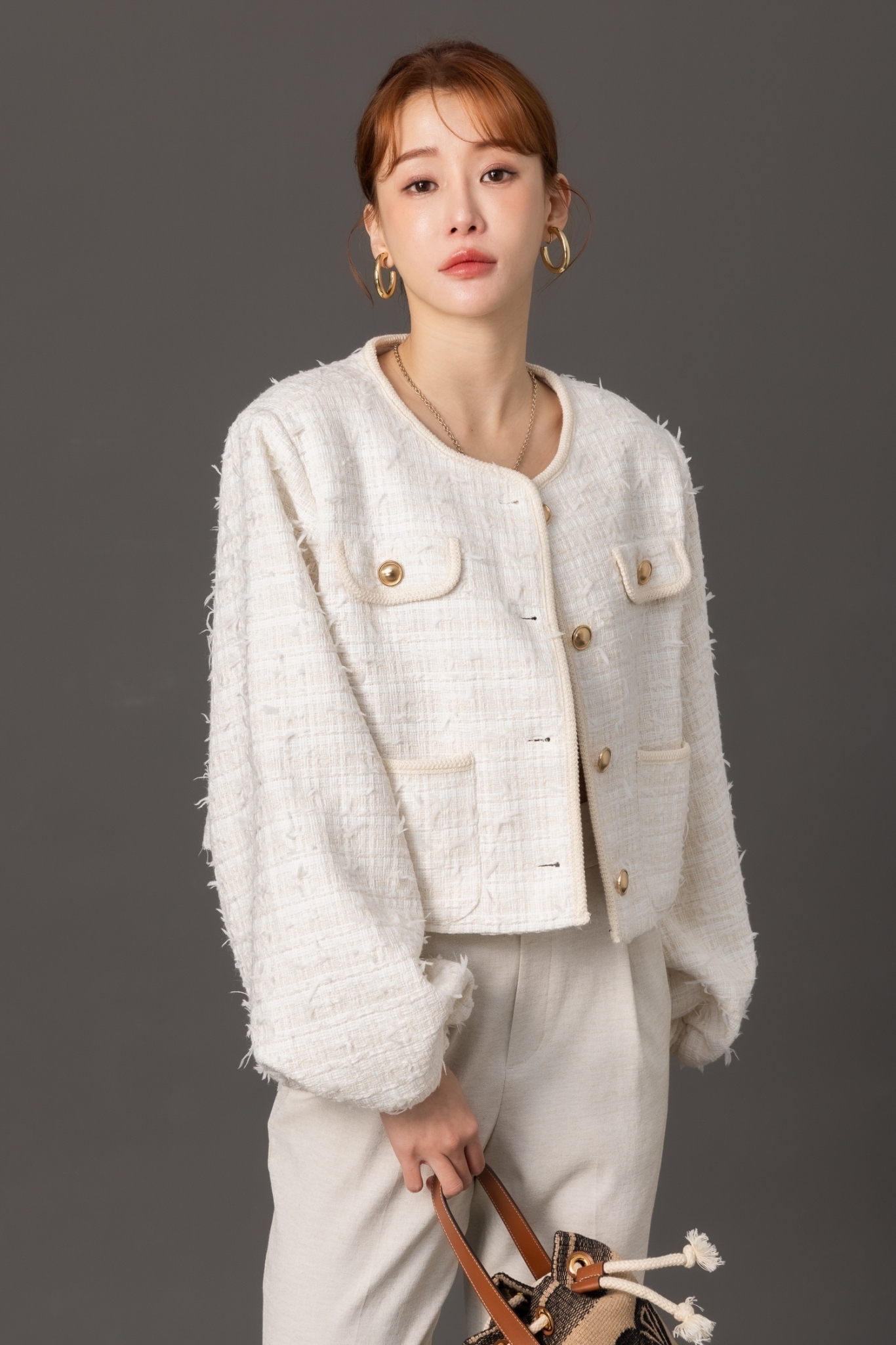 韓製千金小香外_AMISSA（白）