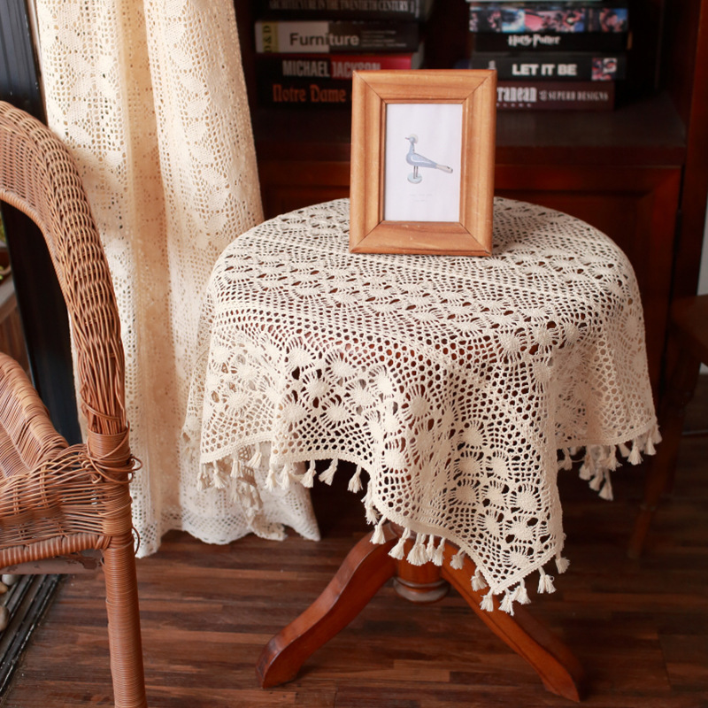 《3773》美式風格鄉村全白餐桌布巾