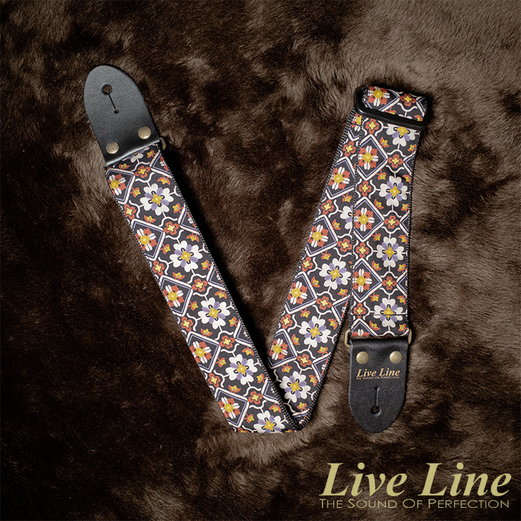 Live Line 和風彩繪編織 樣式 吉他 背帶 日本製造 LS2000FBK