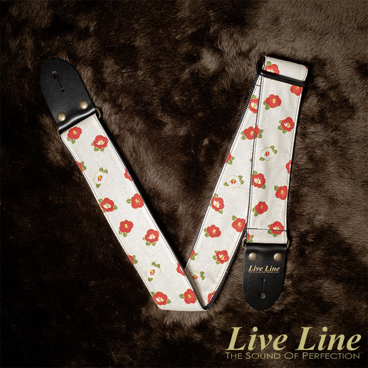 Live Line 花卉 樣式 吉他 背帶 日本製造 LS2000HR