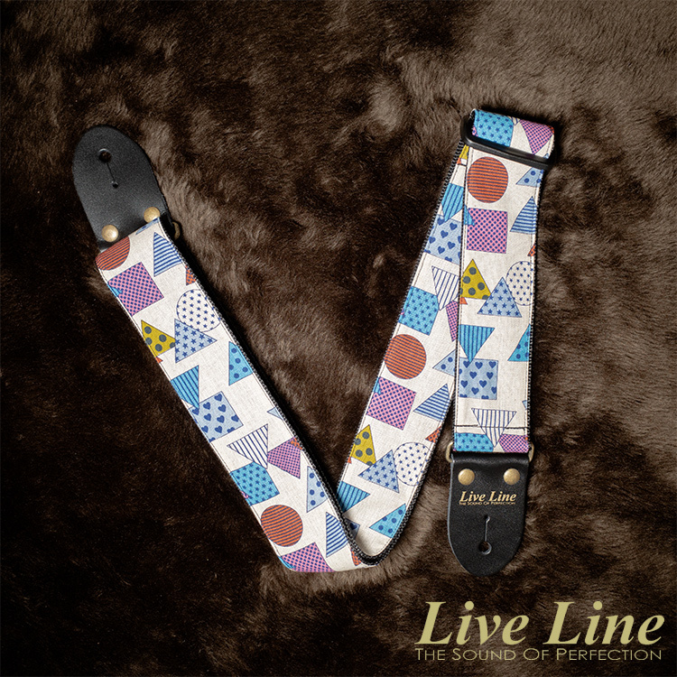 Live Line 幾何圖形 樣式 吉他 背帶 日本製造 LS2000MSS