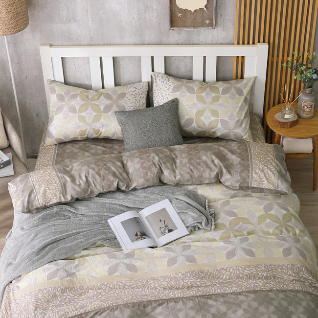 200織精梳棉床包兩用被組  | 2033 朱利安 咖  | 鴻宇