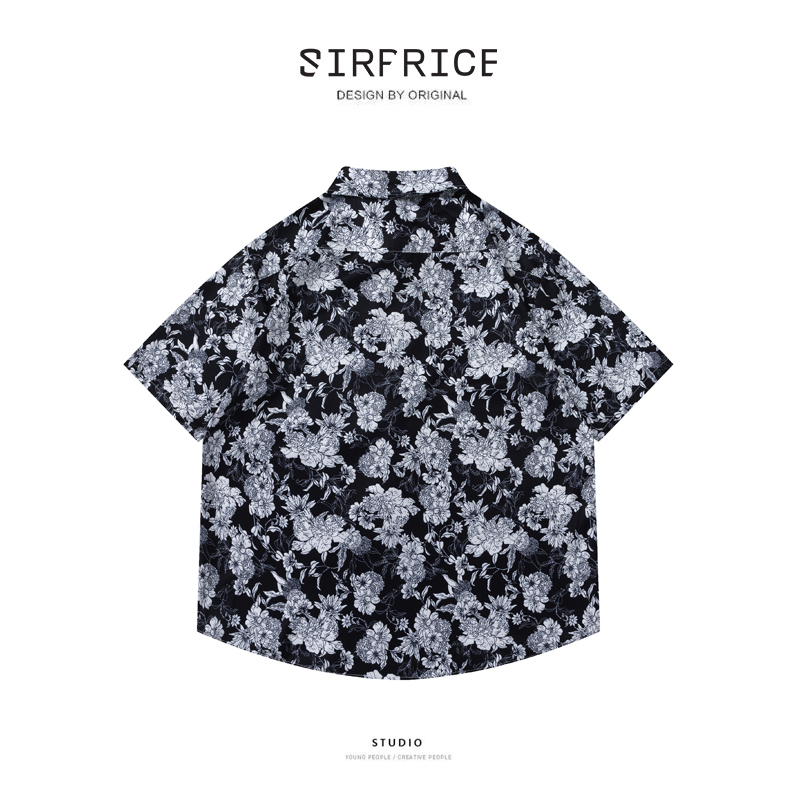 花襯衫 滿版 韓日系 復古