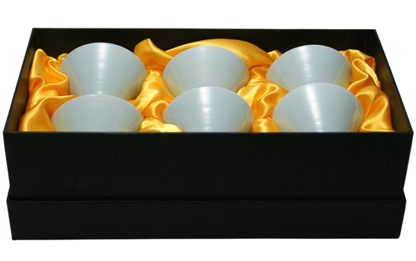 鹿港窯禮品館|瓷杯-6入財神響杯