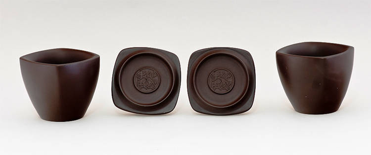 鹿港窯禮品館│意象紫砂茶杯~天燈對杯 禮盒