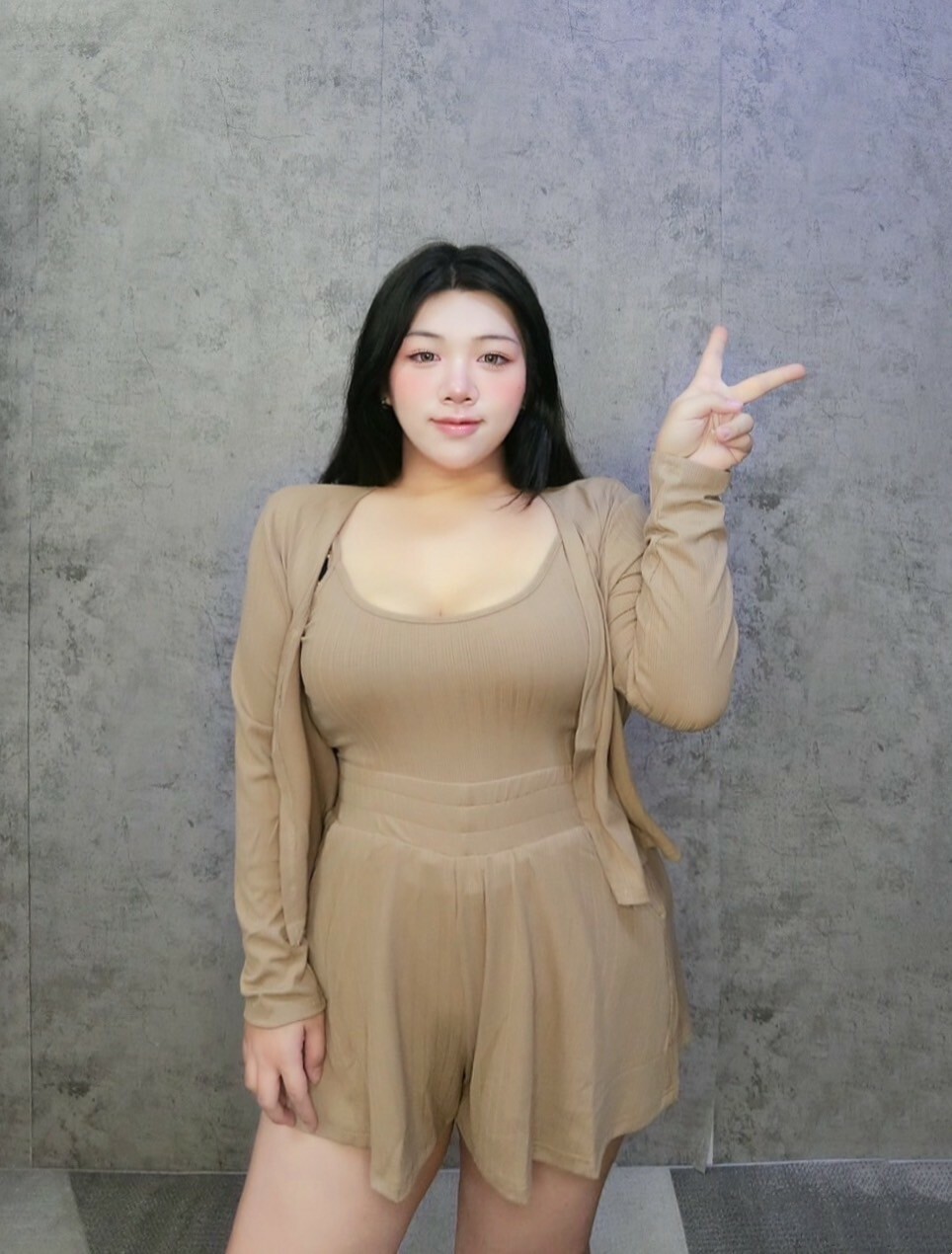 顯瘦寬橡筋短褲三件套裝