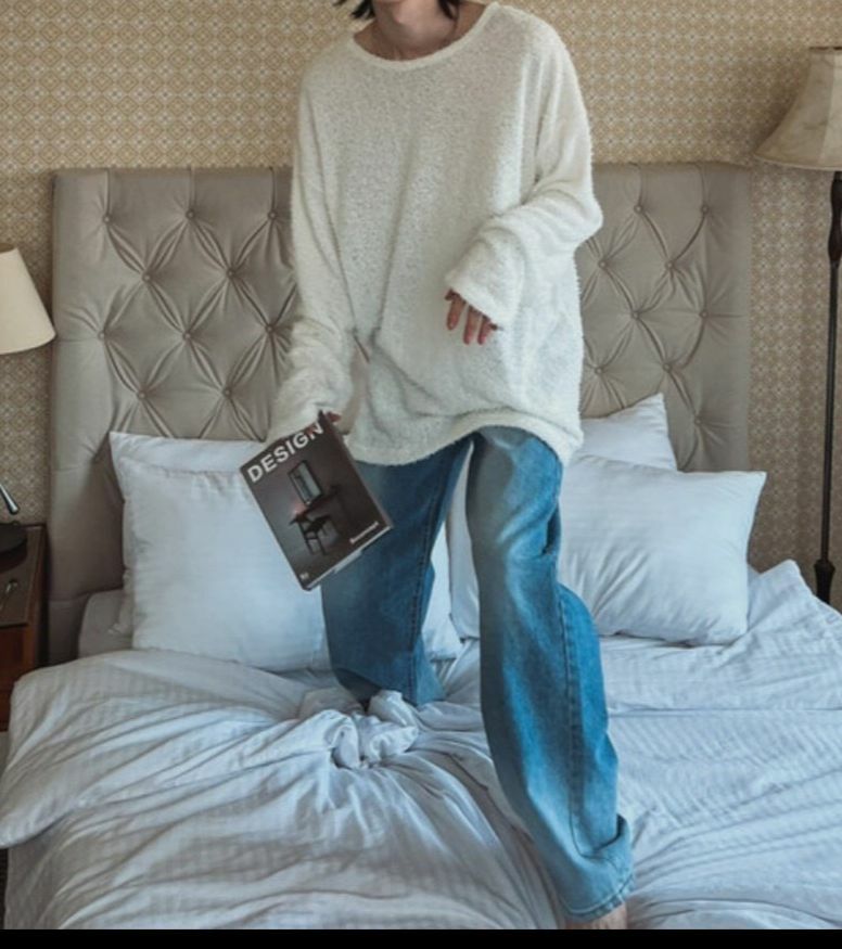 淨色毛線長袖衫 MALENKII-046T