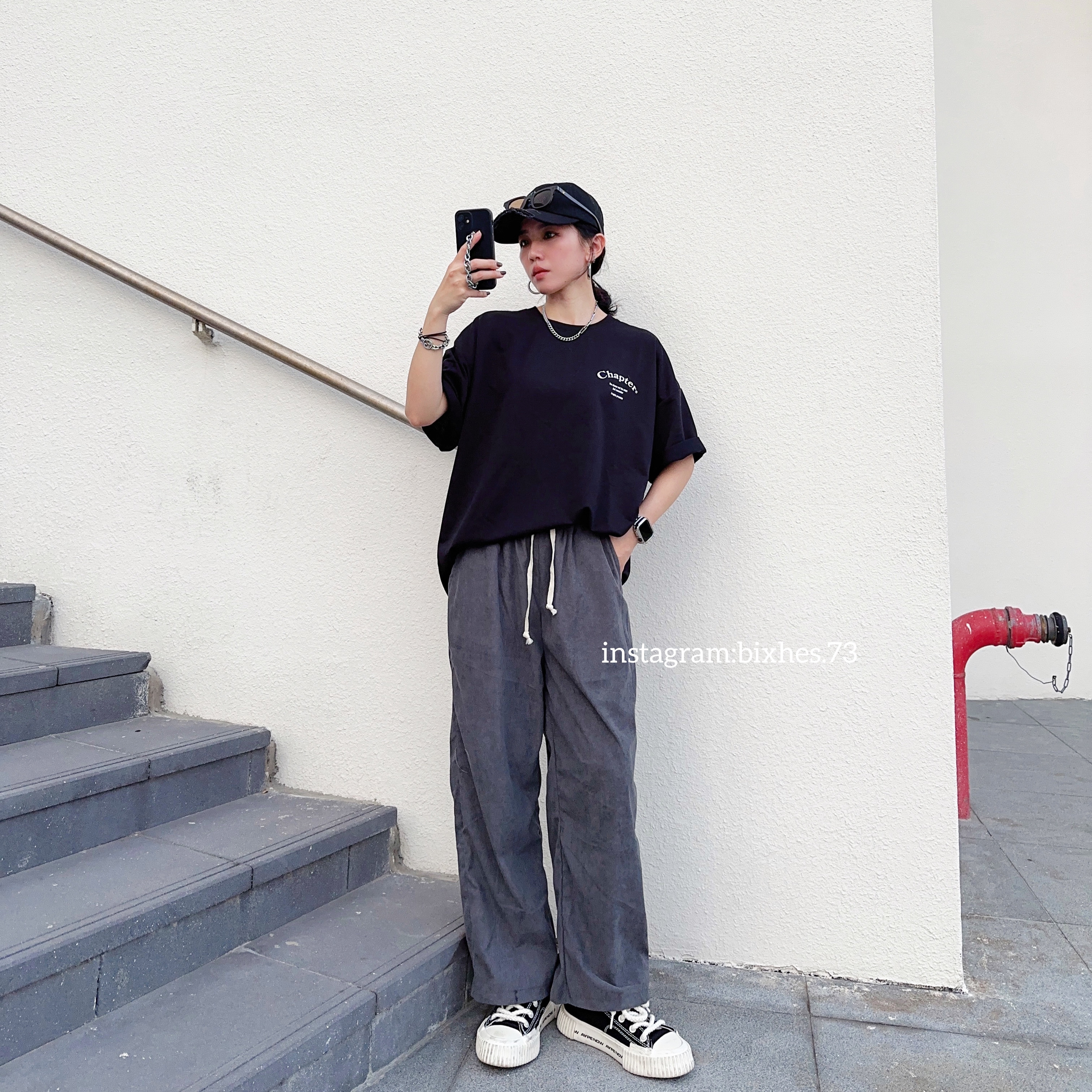 燈芯絨抽繩直筒褲(E00074)