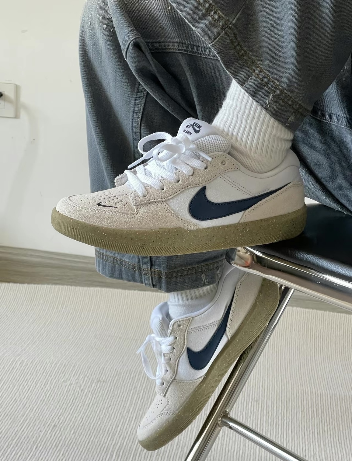 Nike SB Force 藍莓焦糖 海軍藍 米白 麂皮 復古 焦糖底 CZ2959-100/預購