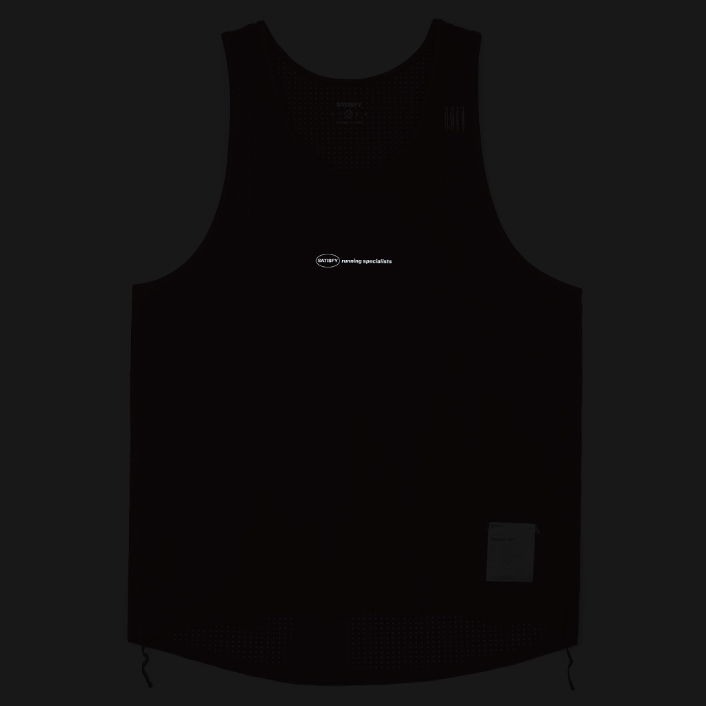 RUN｜SATISFY Space‑O™ Singlet - Black 超輕薄透氣跑步背心