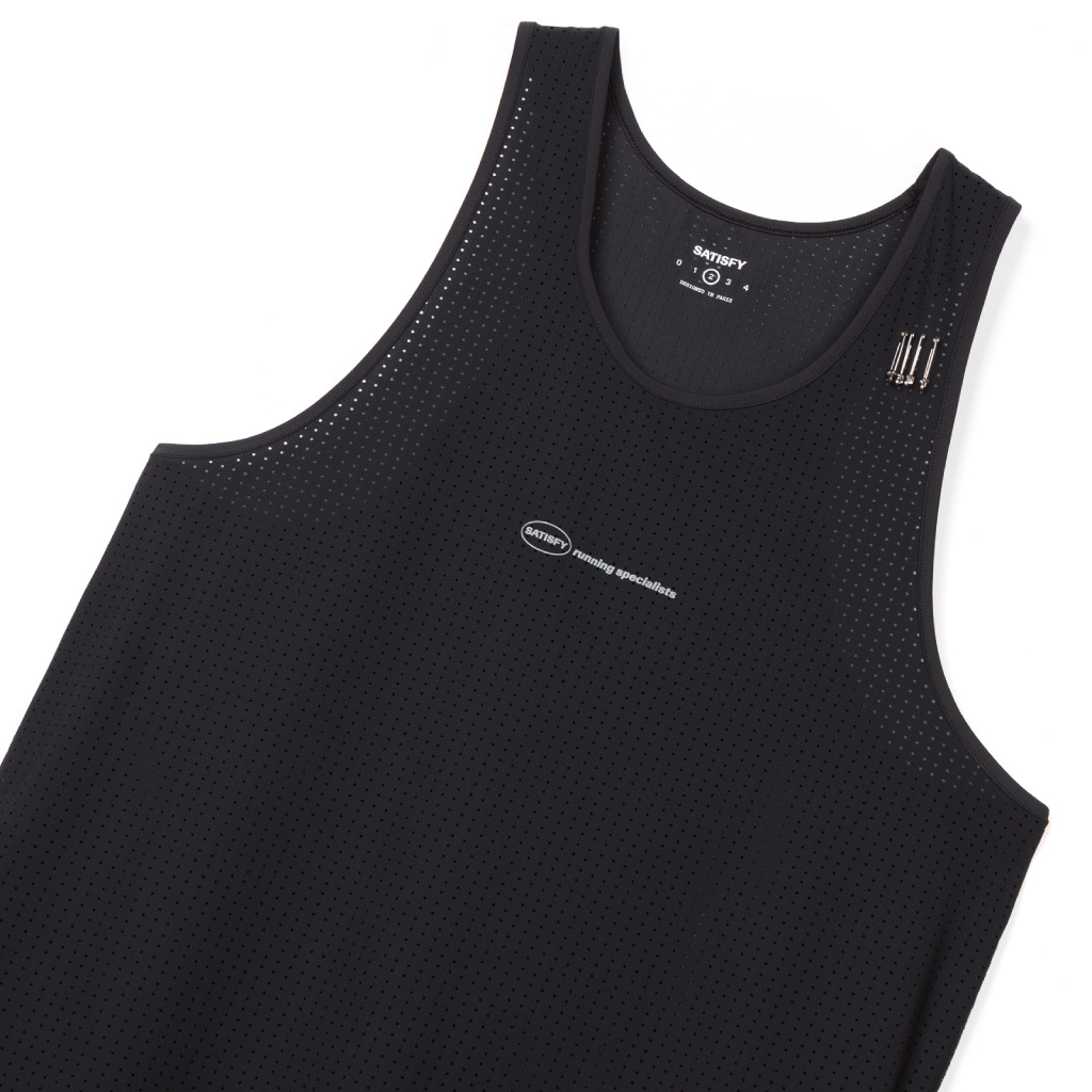 satisfy running SPACE‑O™ SINGLET Satisfy Space-O Singlet - Black | Active Tops | Huckberry
