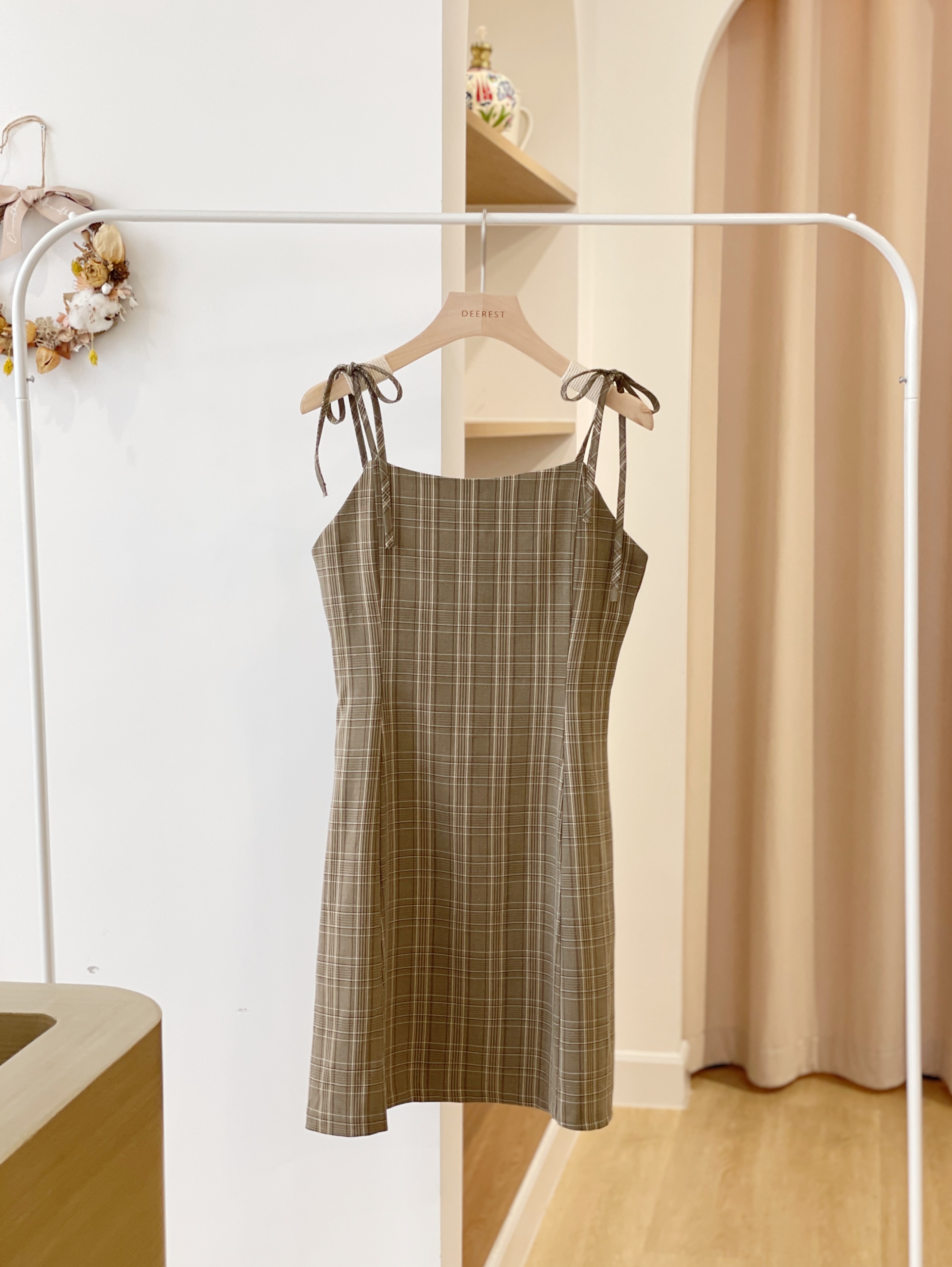 OP532 Pony Checkered Sling Dress