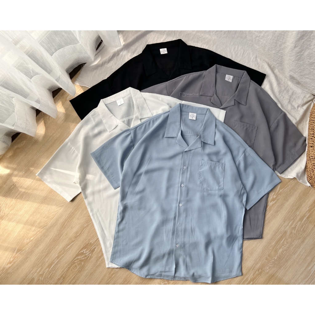 5889棉麻古巴領襯衫