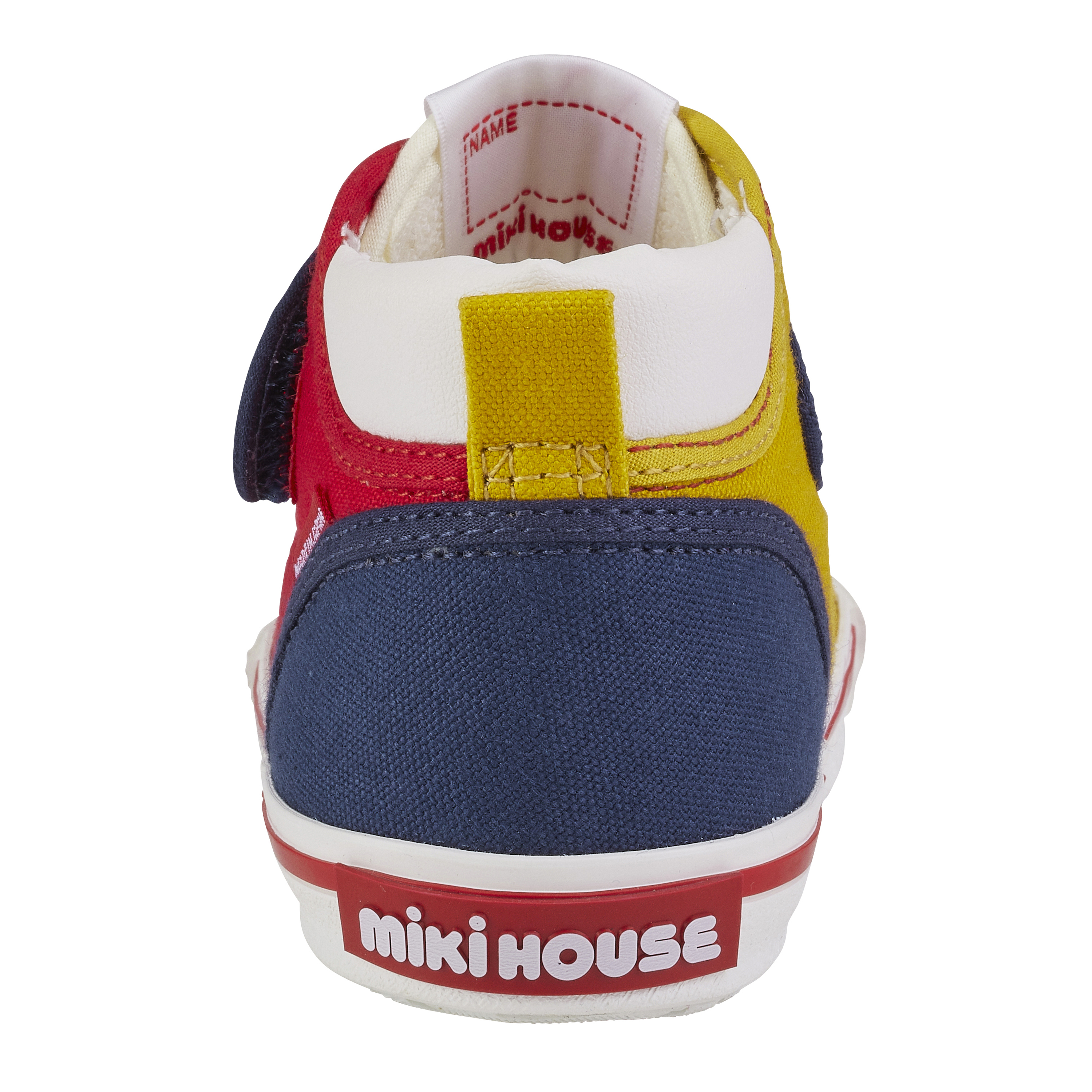 經典鞋帶造型二段鞋-紅&黃