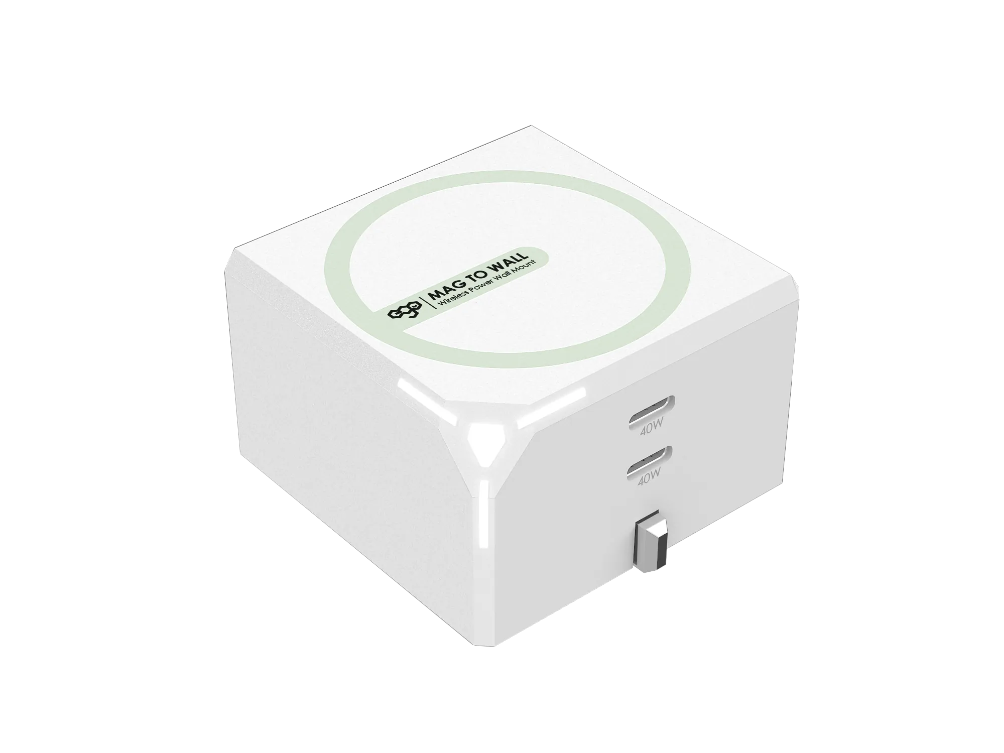 EGO Mag To Wall @40W 磁吸摺疊插腳牆充