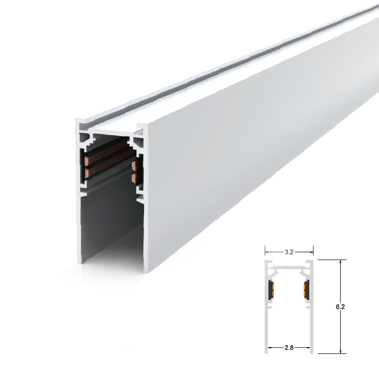 吸頂/崁入/懸吊型 磁吸式軌道 (白色)
