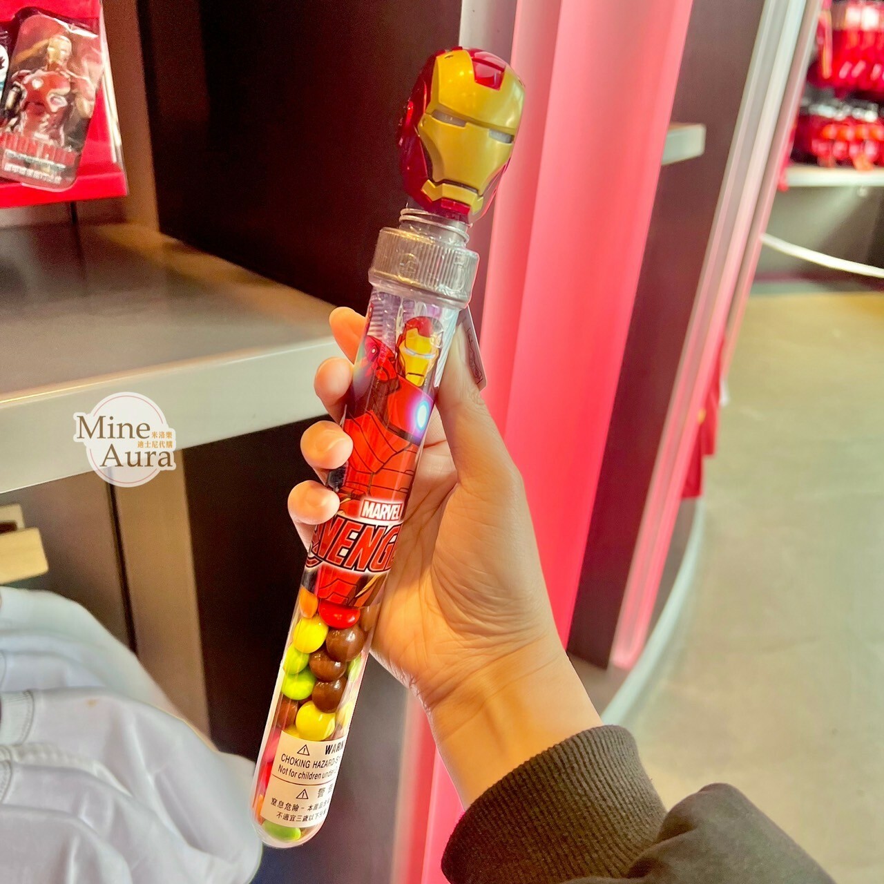 鋼鐵人 Iron Man 大頭造型 可動設計 糖果棒 漫威 Marvel -香港迪士尼樂園