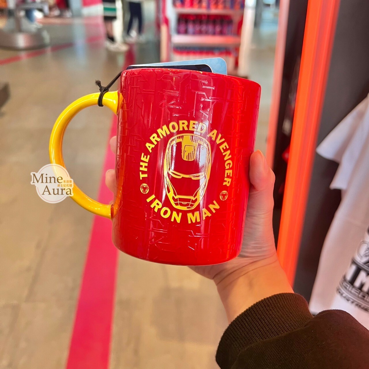 鋼鐵人 Iron Man 方舟反應爐 圖案 紅底 馬克杯 水杯 漫威 Marvel -香港迪士尼樂園