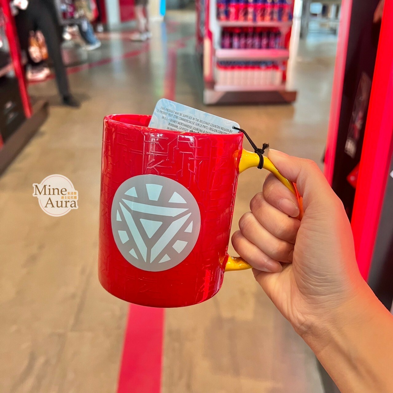 鋼鐵人 Iron Man 方舟反應爐 圖案 紅底 馬克杯 水杯 漫威 Marvel -香港迪士尼樂園