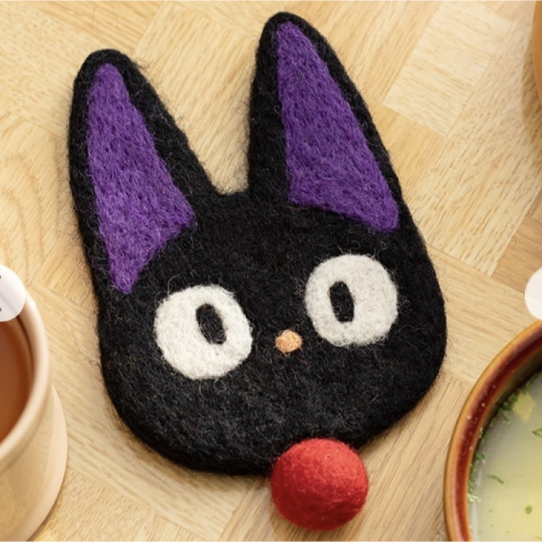 手工羊毛杯墊 魔女宅急便 吉吉