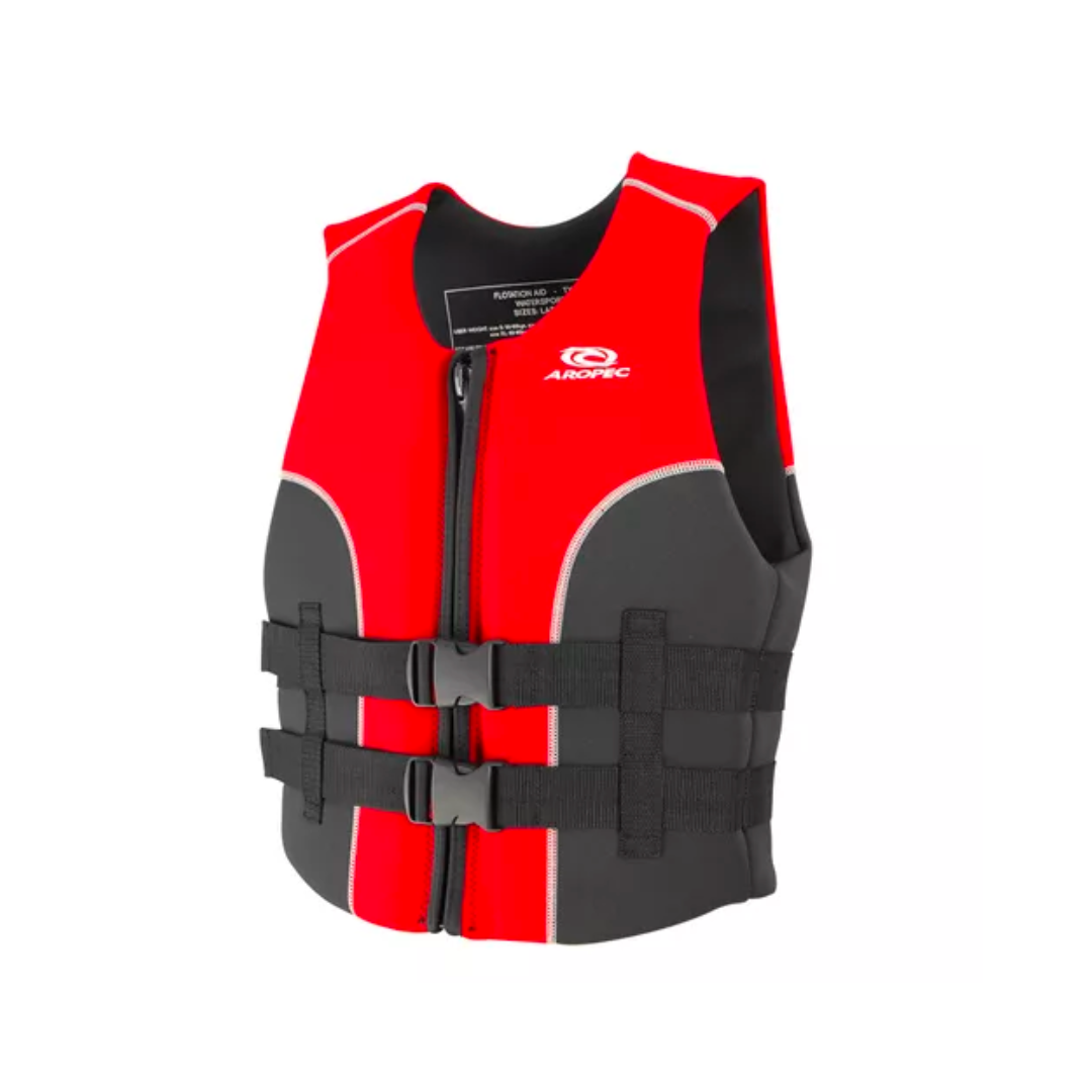 AROPEC 成人款 2mm 前開拉鍊式 救生衣 NVT-01M-RD/BK