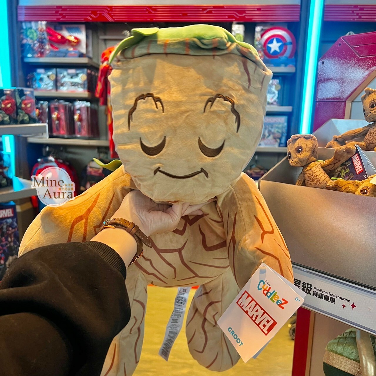 格魯特 Groot 趴趴 趴姿 睡顏 娃娃 玩偶 星際異攻隊 漫威 Marvel -香港迪士尼樂園